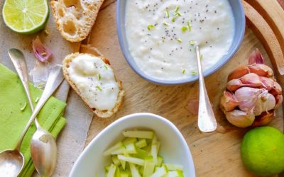 Houmous de Mogette au fenouil, à la pomme Granny Smith et au citron vert